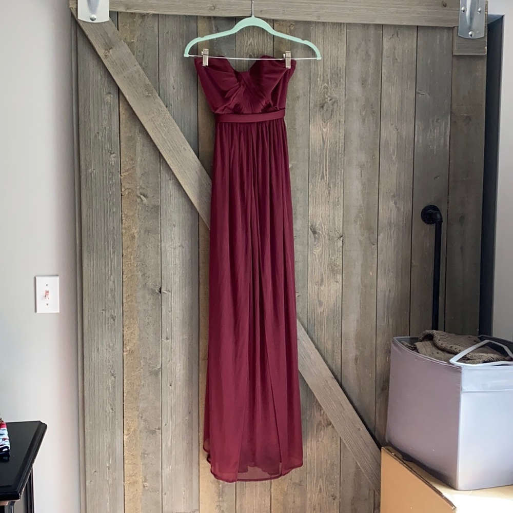 David’s Bridal Bridesmaid Dress Maroon / Wine Versa Dress